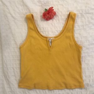 Yellow crop top